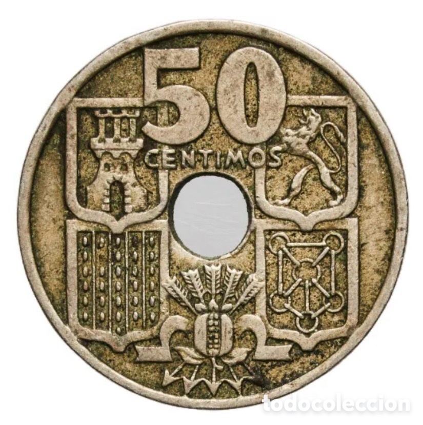Monedas Franco: Moneda 50 Centimos 1949 *(19-51) FLECHAS INVERTIDAS