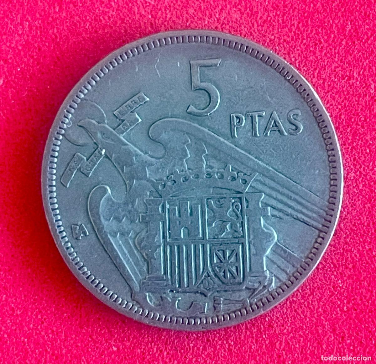 Monedas Franco: * RAR&Iacute;SIMA * 5 pesetas a&ntilde;o 1957. EDICI&Oacute;N ESPECIAL BA