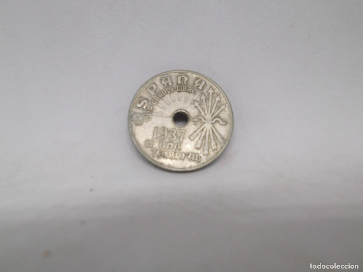 Monedas Franco: Moneda de Espa&ntilde;a II A&ntilde;o Triunfal 1937.25 Cts