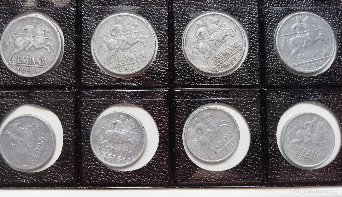 Monedas Franco: ESTADO ESPA&Ntilde;OL LOTE 8 MONEDAS DIFERENTES 10 Y 5 C&Eacute;NTIMOS 1940, 1941, 1945, 1953 BC+/MBC+