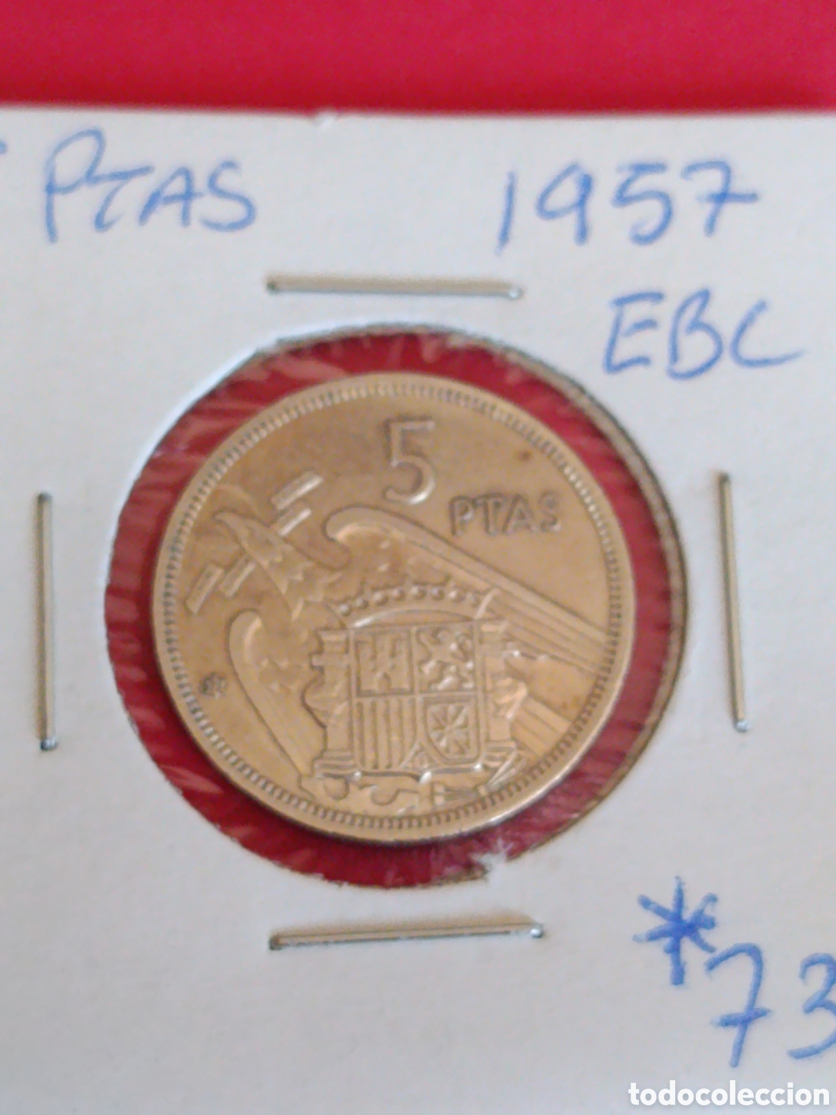 Monedas Franco: ESTADO ESPA&Ntilde;OL. 5 PESETAS DE 1957. *73* EBC.