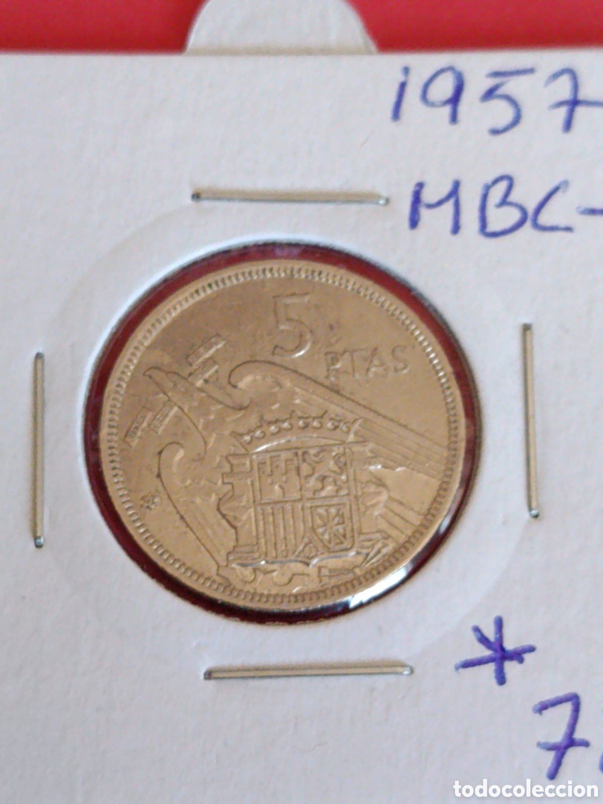 Monedas Franco: ESTADO ESPA&Ntilde;OL. 5 PESETAS DE 1957. *72* MBC-