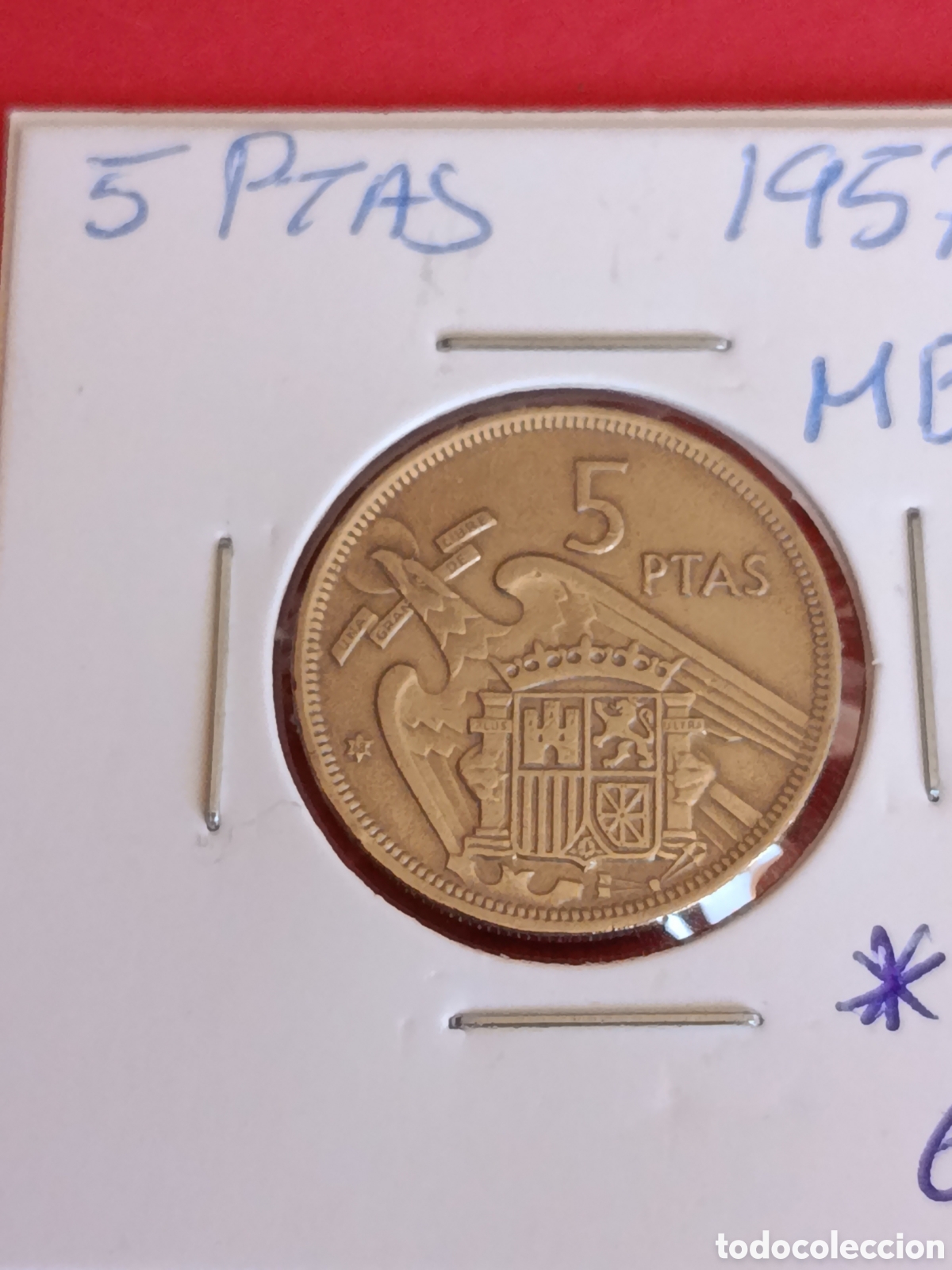 Monedas Franco: ESTADO ESPA&Ntilde;OL. 5 PESETAS DE 1957.*68* MBC.