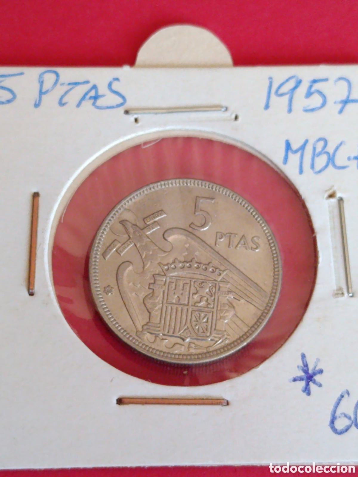 Monedas Franco: ESTADO ESPA&Ntilde;OL. 5 PESETAS DE 1957.*60*. MBC+