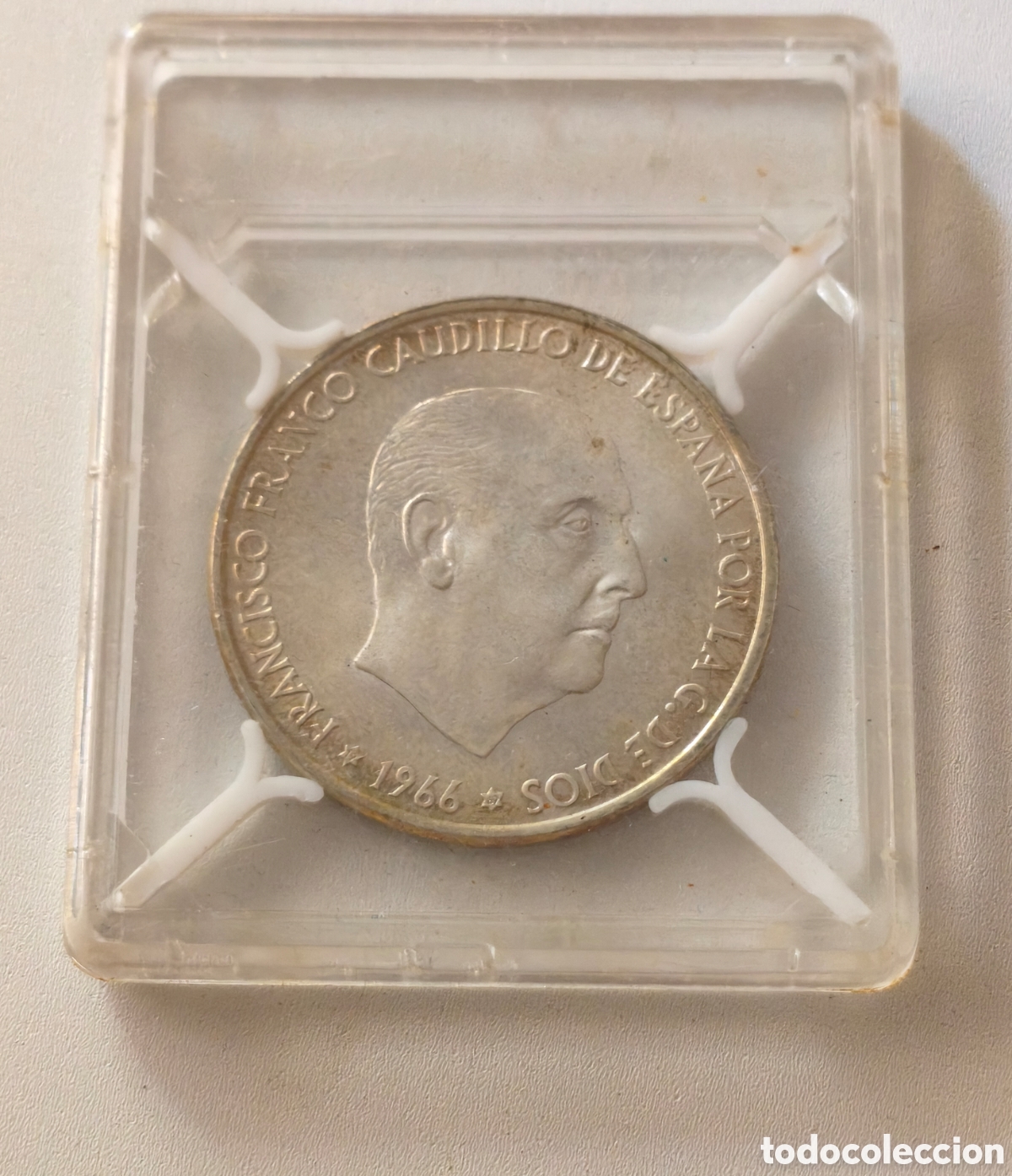 Monedas Franco: 100 PESETAS ESPA&Ntilde;A 1966 *69 PLATA CON CAPSULA