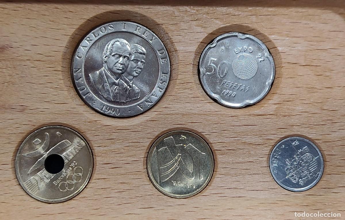 Monedas Franco: ESPA&Ntilde;A A&Ntilde;O 1990 SERIE DE 5 MONEDAS DESDE ( 1 PTAS HASTA 200 PTAS )