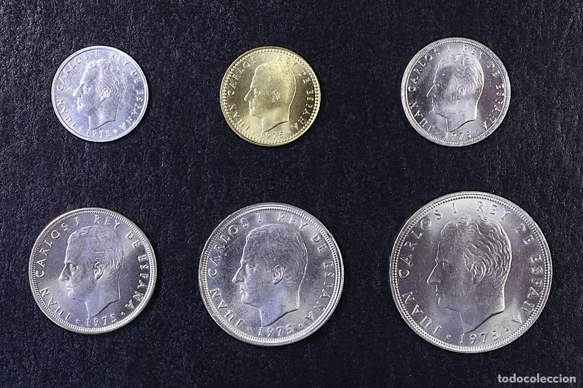 Monedas Franco: Juego Monedas Franco ordenadas por su valor. Sin circular. Set of Franco coins arranged by value.