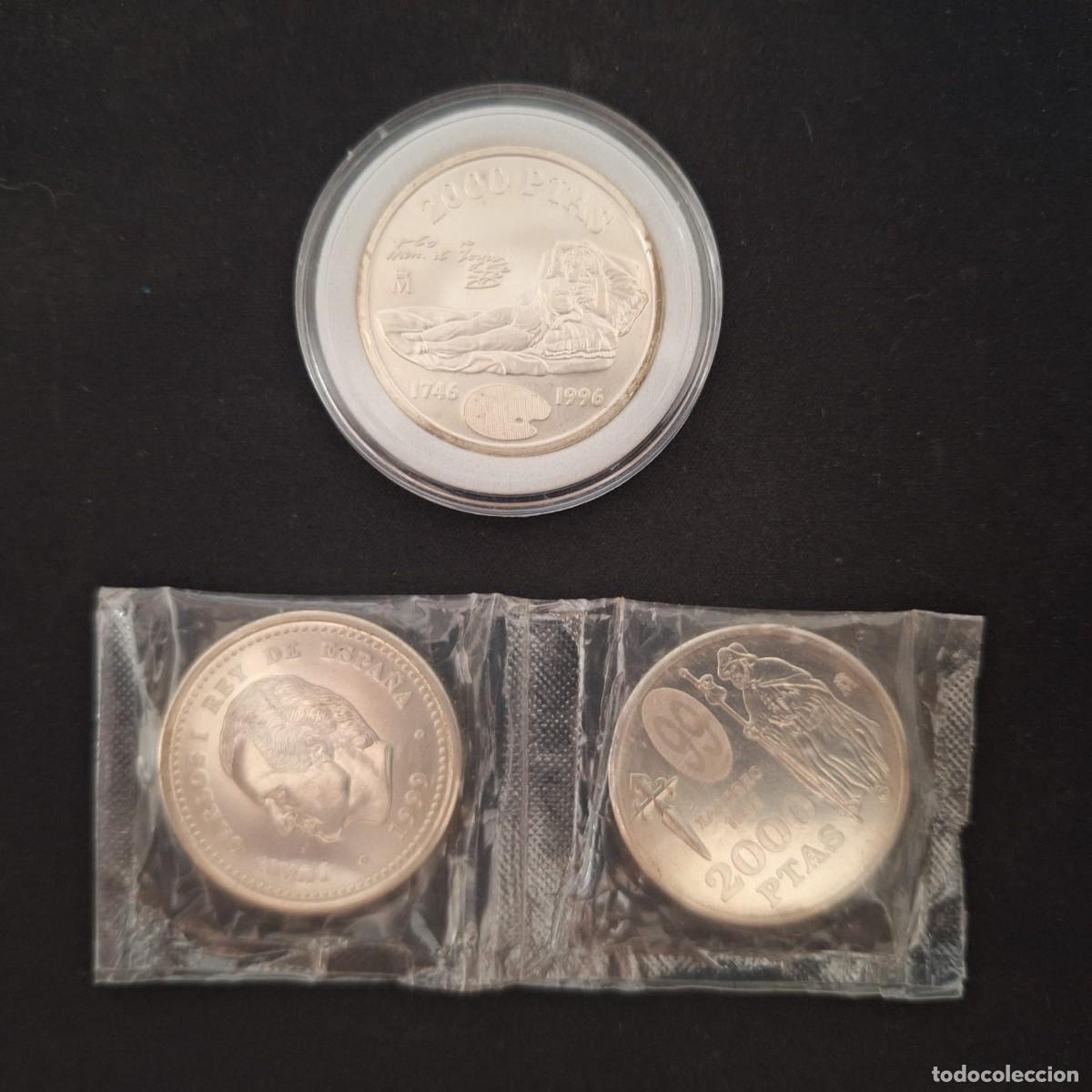 Monedas Franco: Lote de 3 monedas de 2000 Pesetas 1996 y 1999