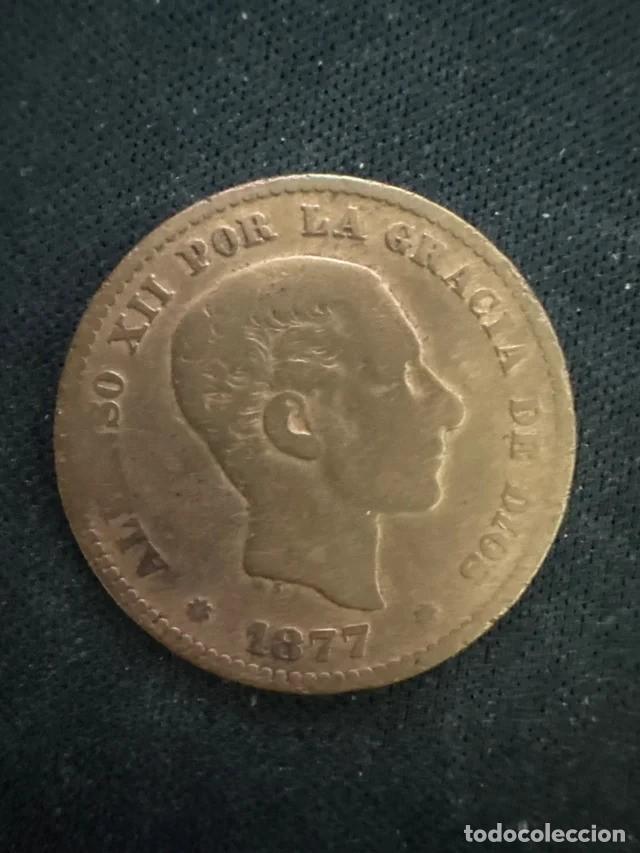 Monedas Franco: Moneda de 5 c&eacute;ntimos del a&ntilde;o 1877. - Foto 1