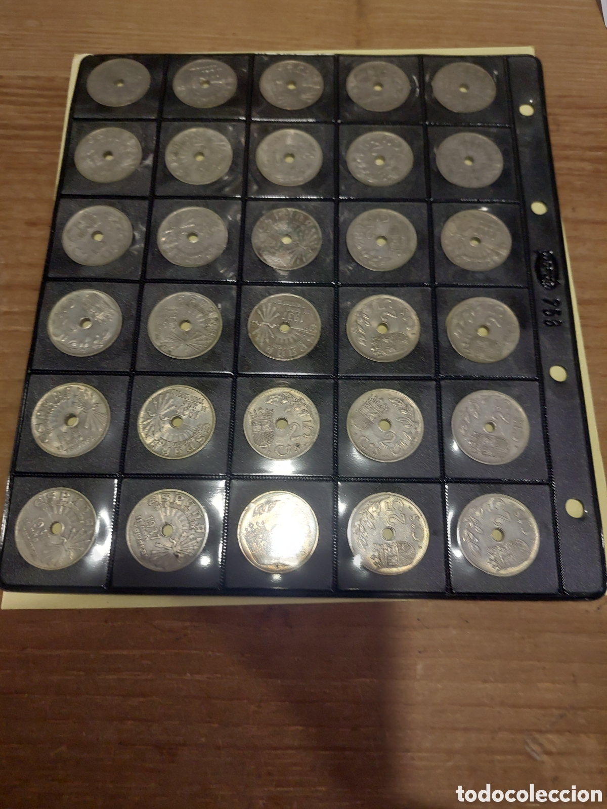 Monedas Franco: 30 MONEDAS A&Ntilde;O triunfal 1937 Espa&ntilde;a 25 c&eacute;ntimos