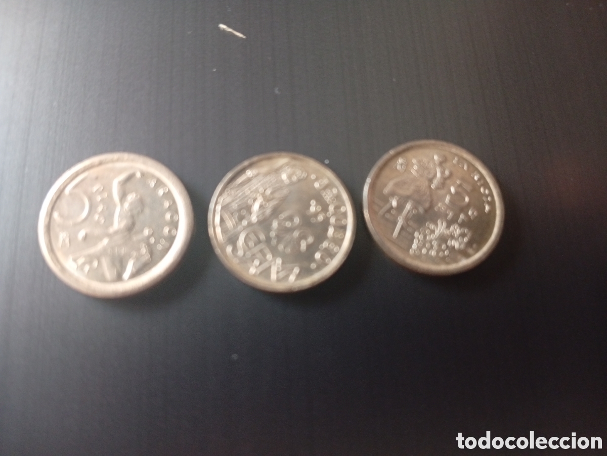 Monedas Franco: MONEDA 5 PESETAS LOTE XACOBEO ARAGON LA RIOJA