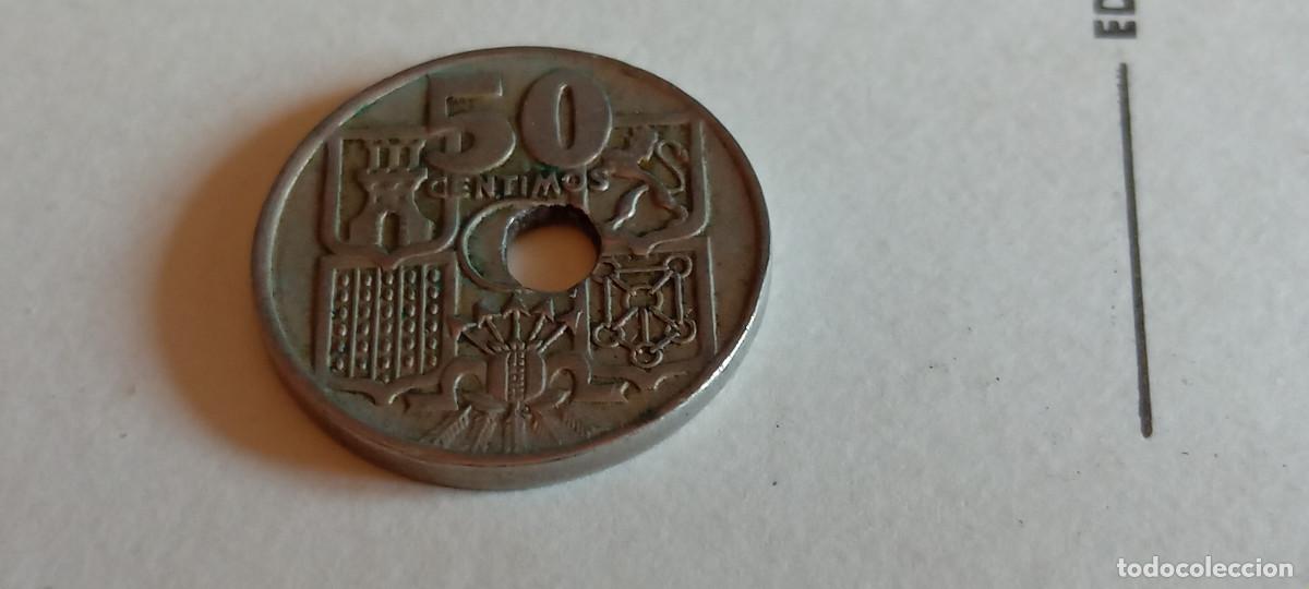 Monedas Franco: ESPA&Ntilde;A 50 CENTS 1949*56 AGUJERO DESPLAZADO