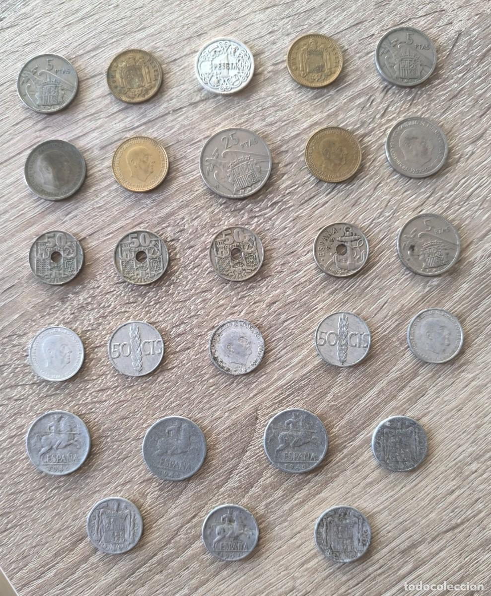Monedas Franco: Lote de 27 Monedas Espa&ntilde;olas - &Eacute;poca Franquista (Variedad y A&ntilde;os: Desde 1941)