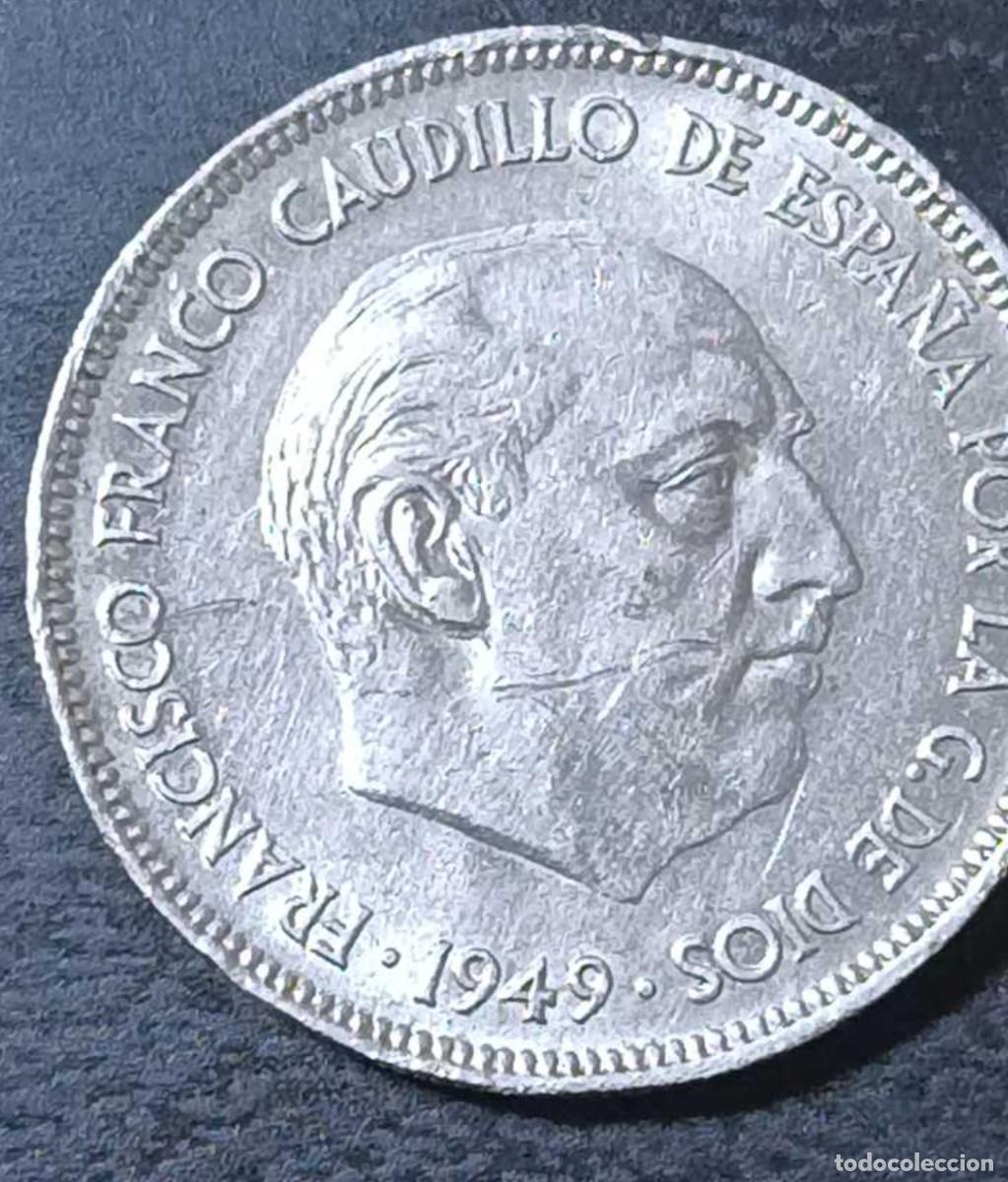 Monedas Franco: Moneda de 5 pesetas de 1949. *49