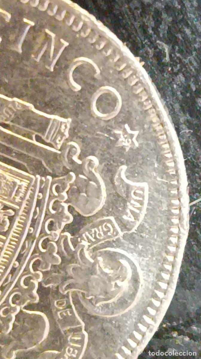 Monedas Franco: Moneda de 5 pesetas de 1949. *49 - Foto 2