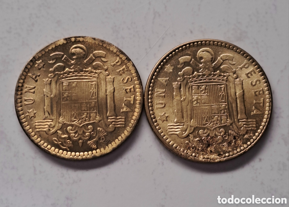 Monedas Franco: Pesetas errores sin circular - Foto 8