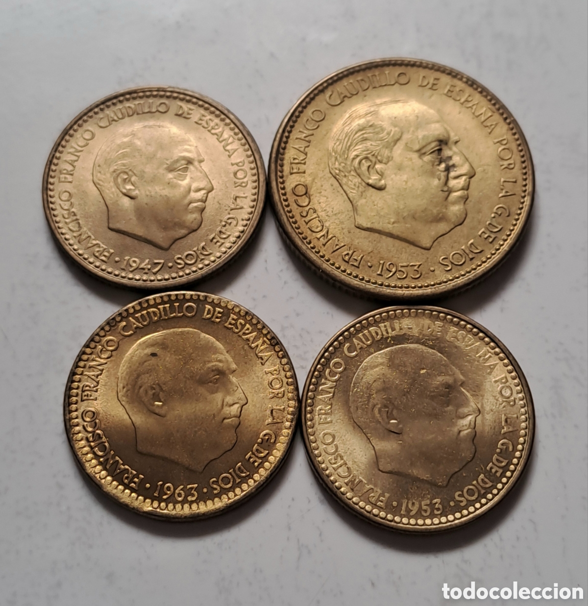 Monedas Franco: Pesetas errores sin circular - Foto 1