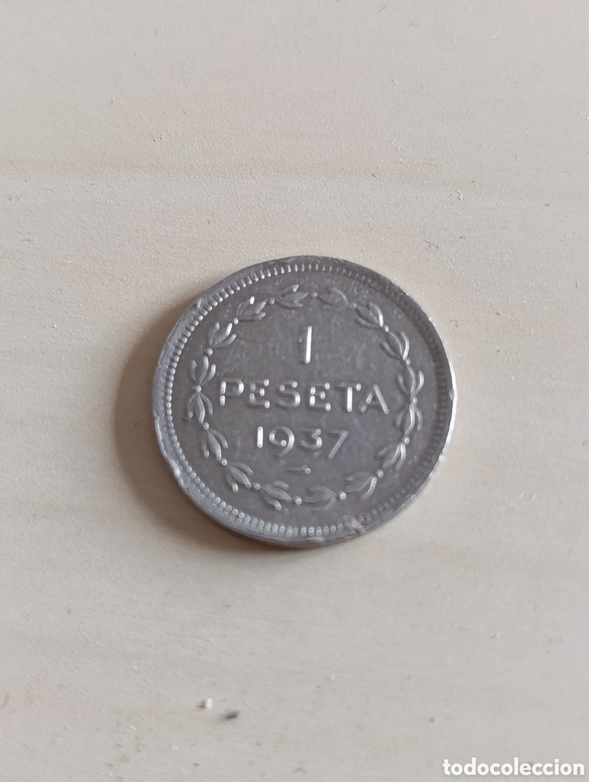 Monedas Franco: 1 Peseta 1937 Gobierno de Euzkadi &ndash; Guerra Civil Espa&ntilde;ola &ndash; N&iacute;quel &ndash; KM#1