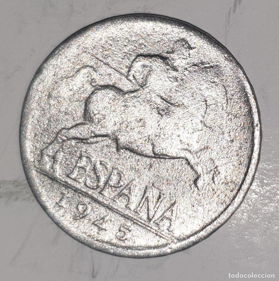 Monedas Franco: Moneda de 5 C&eacute;ntimos de 1945 - Jinete Ib&eacute;rico (Aluminio) - Espa&ntilde;a
