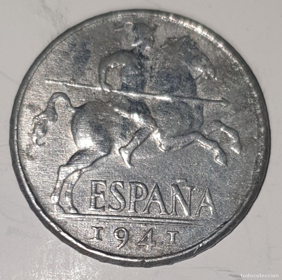 Monedas Franco: Moneda 10 C&eacute;ntimos 1941 Estado Espa&ntilde;ol Jinete con Lanza Espa&ntilde;a