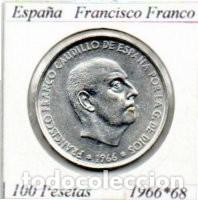 Monnaies Franco: ESPA&Ntilde;A 1966 ESTRELLA 68, 100 PESETAS, FRANCISCO FRANCO, AG, EBC, 2 FOTOS