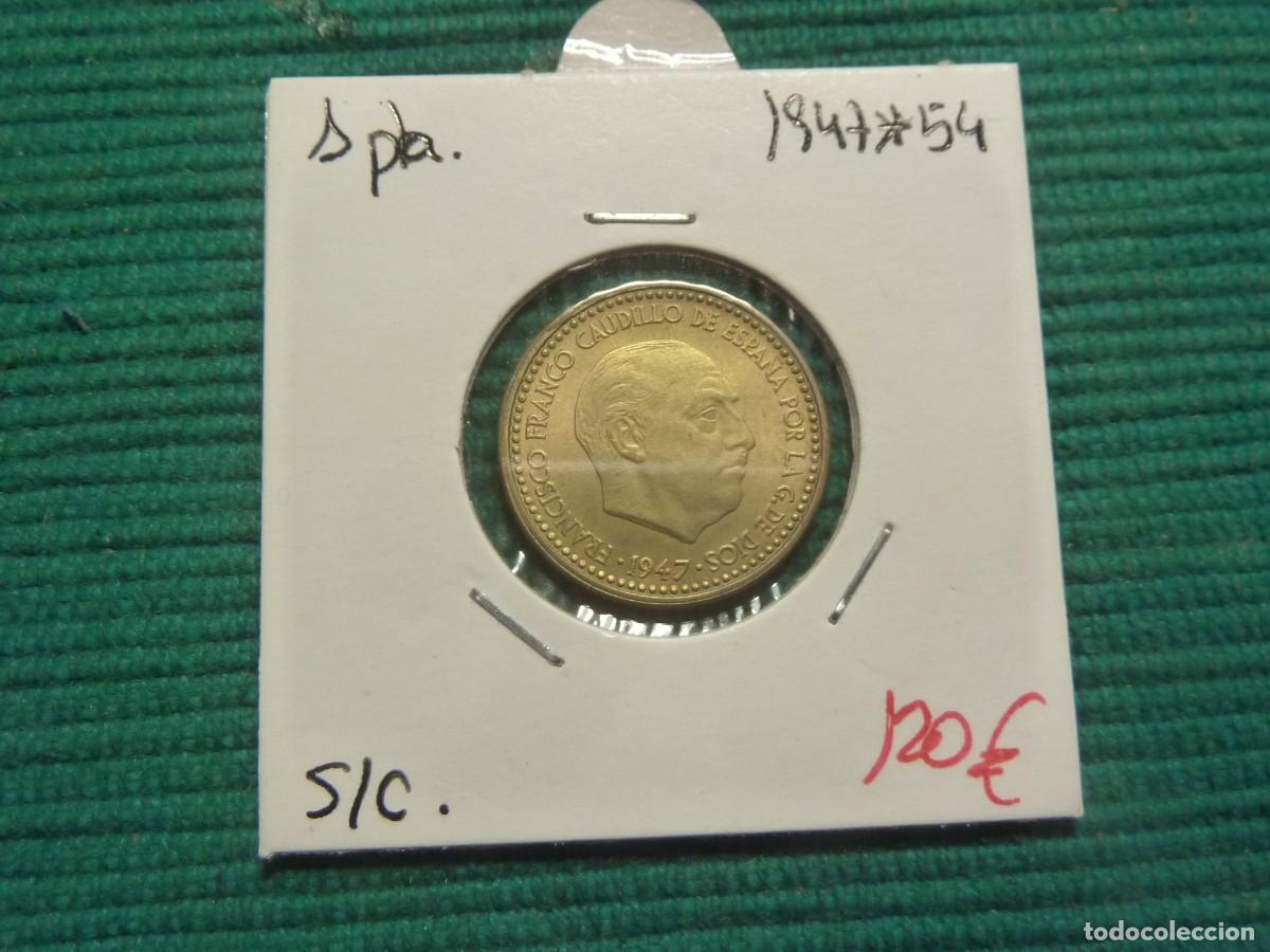 Monedas Franco: FRANCO 1 PTA 1947* 54 EBC+ - Foto 1