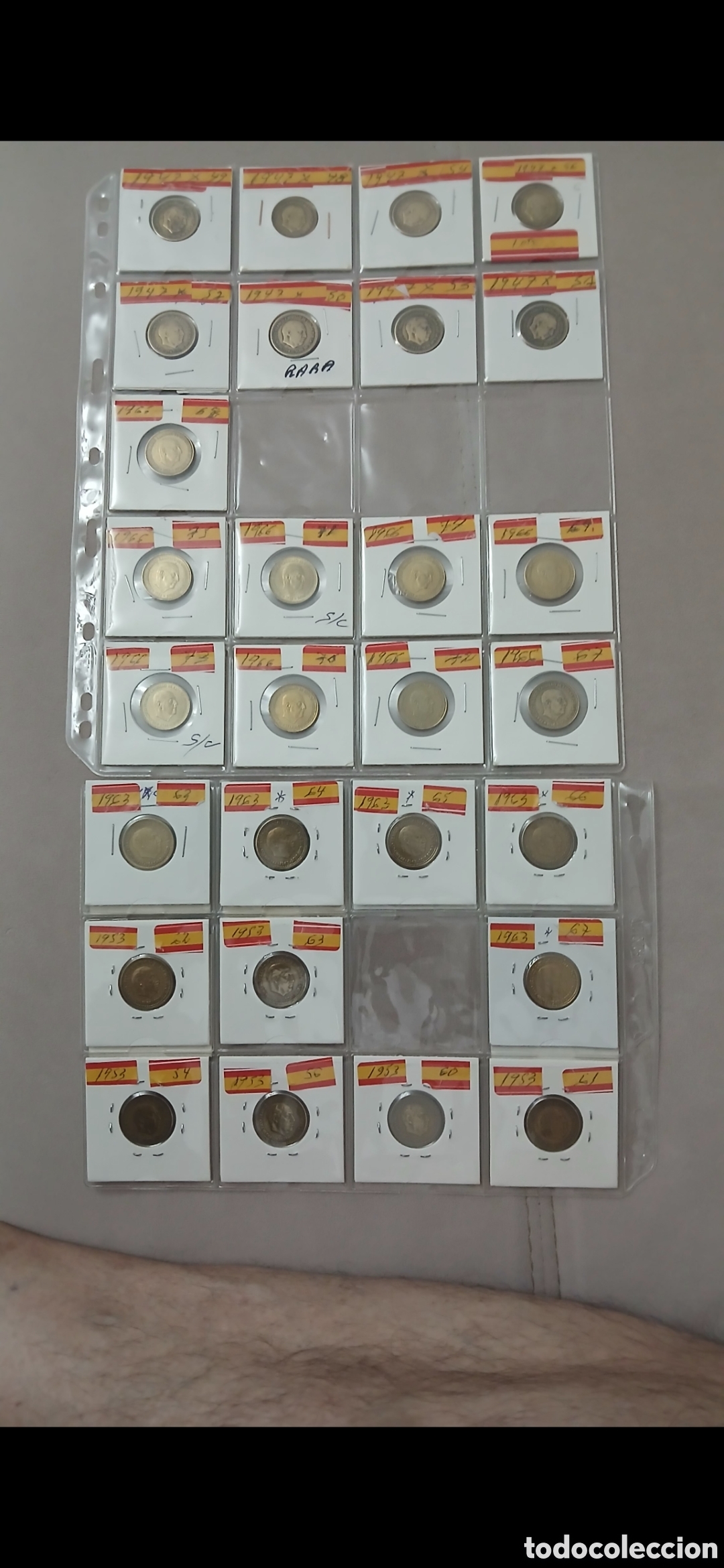 Monedas Franco: COLECCI&Oacute;N COMPLETA DE TODAS LAS MONEDAS DE 1 PESETA DE FRANCO