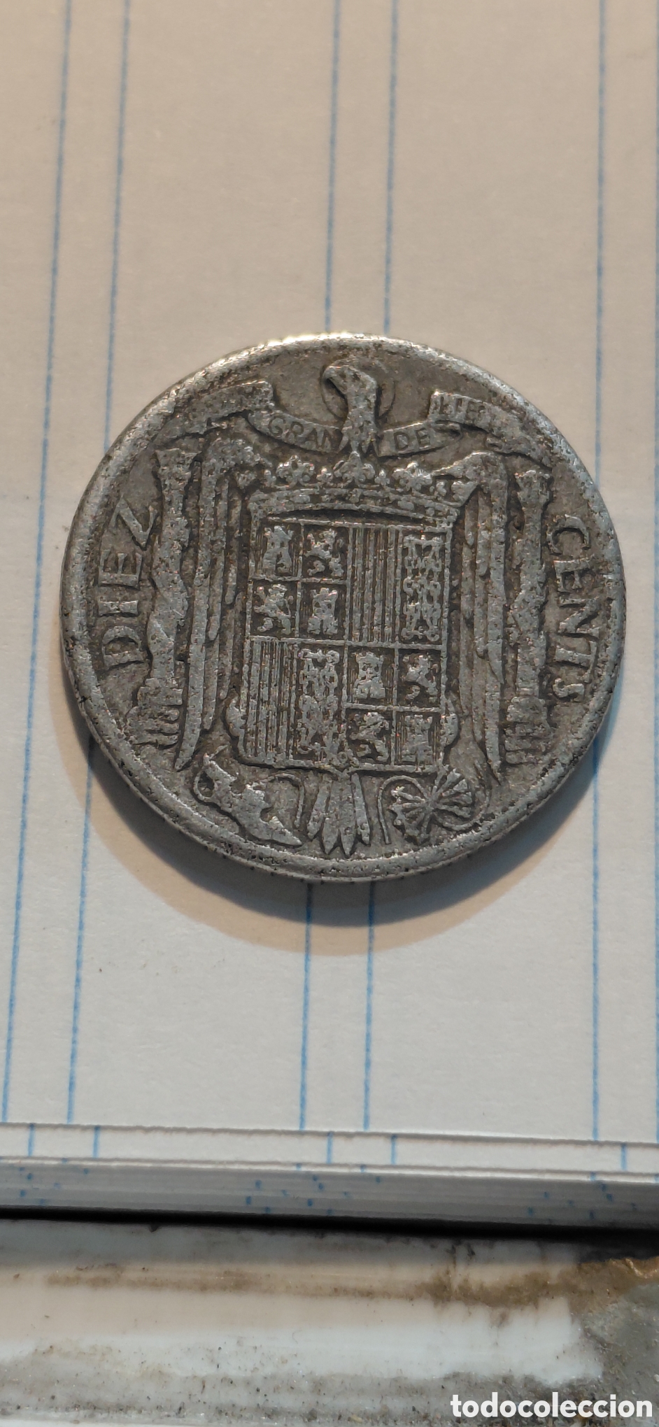 Monedas Franco: Moneda espa&ntilde;ola de 10 centimos de 1941 del Estado Espa&ntilde;ol