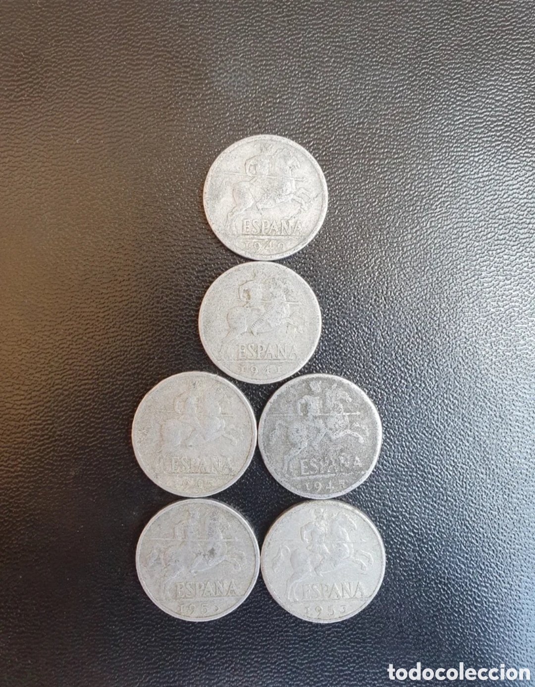 Monedas Franco: 4 MONEDAS 10 C&Eacute;NTIMOS (1940/41/45/53)