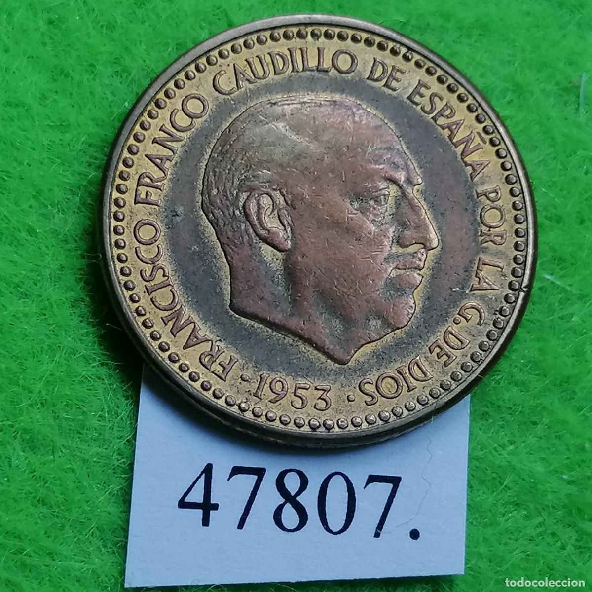 Monedas Franco: Espa&ntilde;a 1 peseta 1953-56, Franco