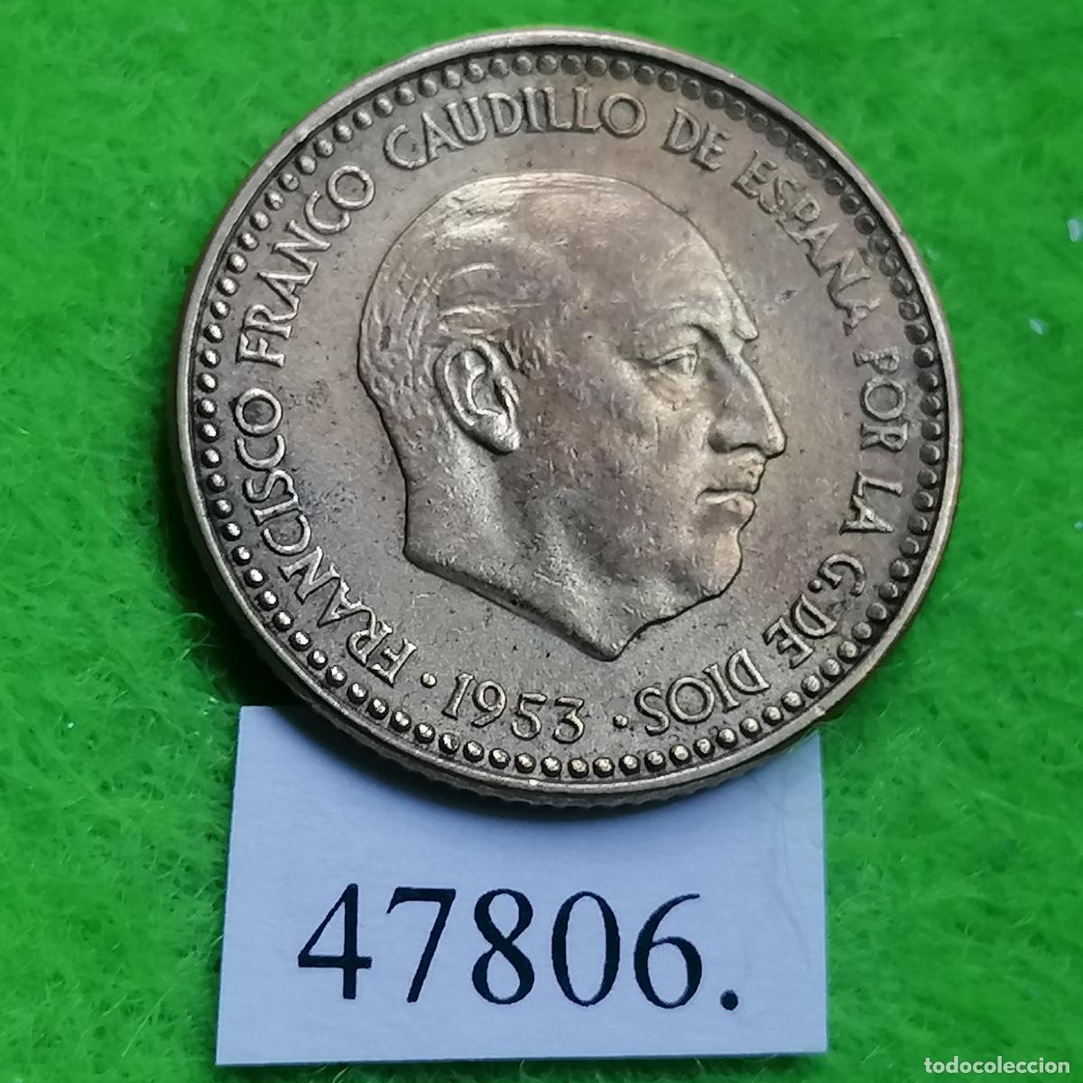 Monedas Franco: Espa&ntilde;a 1 peseta 1953-56, Franco