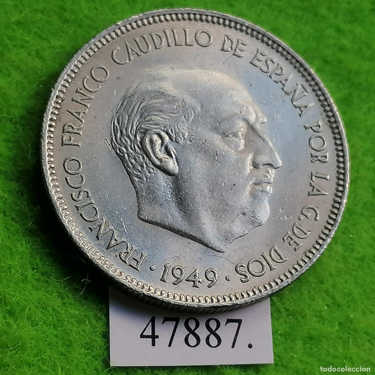 Monedas Franco: Espa&ntilde;a 5 pesetas 1949 50, Franco