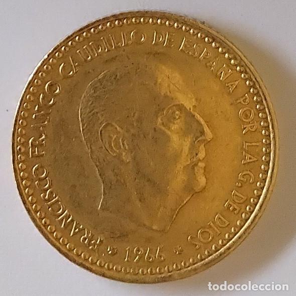 Monedas Franco: Espa&ntilde;a 1 peseta 1966 *75