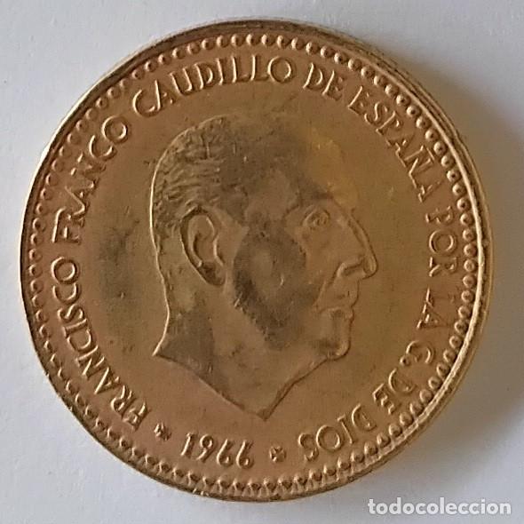 Monedas Franco: Espa&ntilde;a 1 peseta 1966 *68