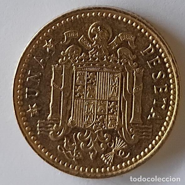 Monedas Franco: Espa&ntilde;a 1 peseta 1966 *75 - Foto 2