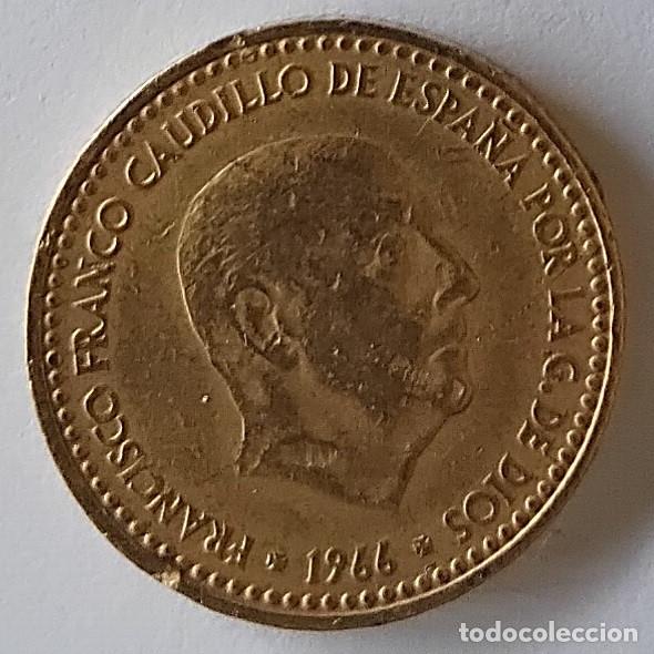 Monedas Franco: Espa&ntilde;a 1 peseta 1966 *69