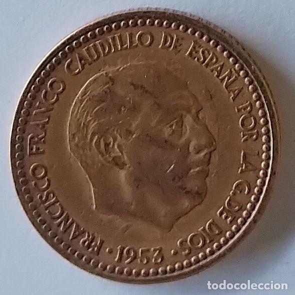 Monedas Franco: Espa&ntilde;a 1 peseta 1953 *62