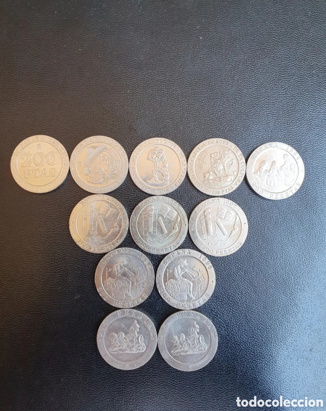 Monedas Franco: 12 MONEDAS de 200 PESETAS (1990/92/93/94/96/97/98)
