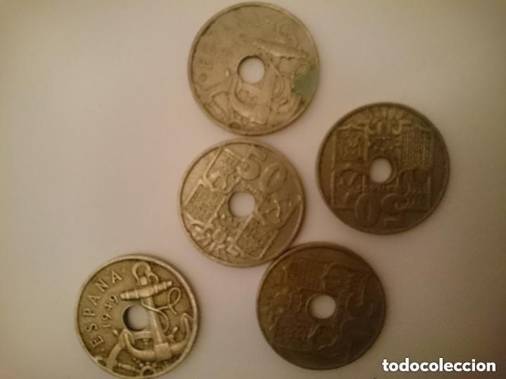 Monedas Franco: 5 MONEDAS 50 CENTIMOS ESPA&Ntilde;OLAS ANTIGUAS - Foto 1