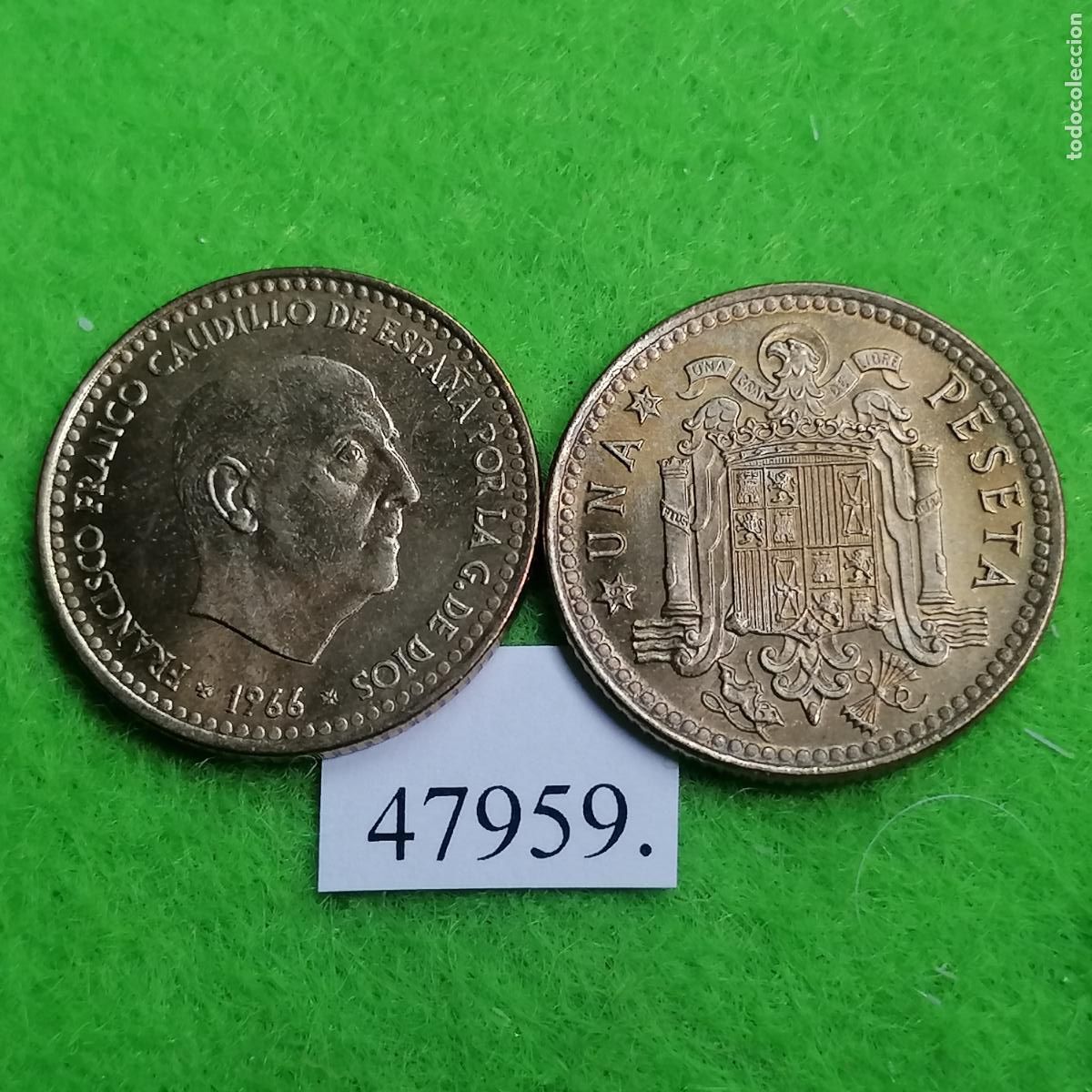 Monedas Franco: Espa&ntilde;a, 1 peseta 1966 75, una moneda, Franco, 47959