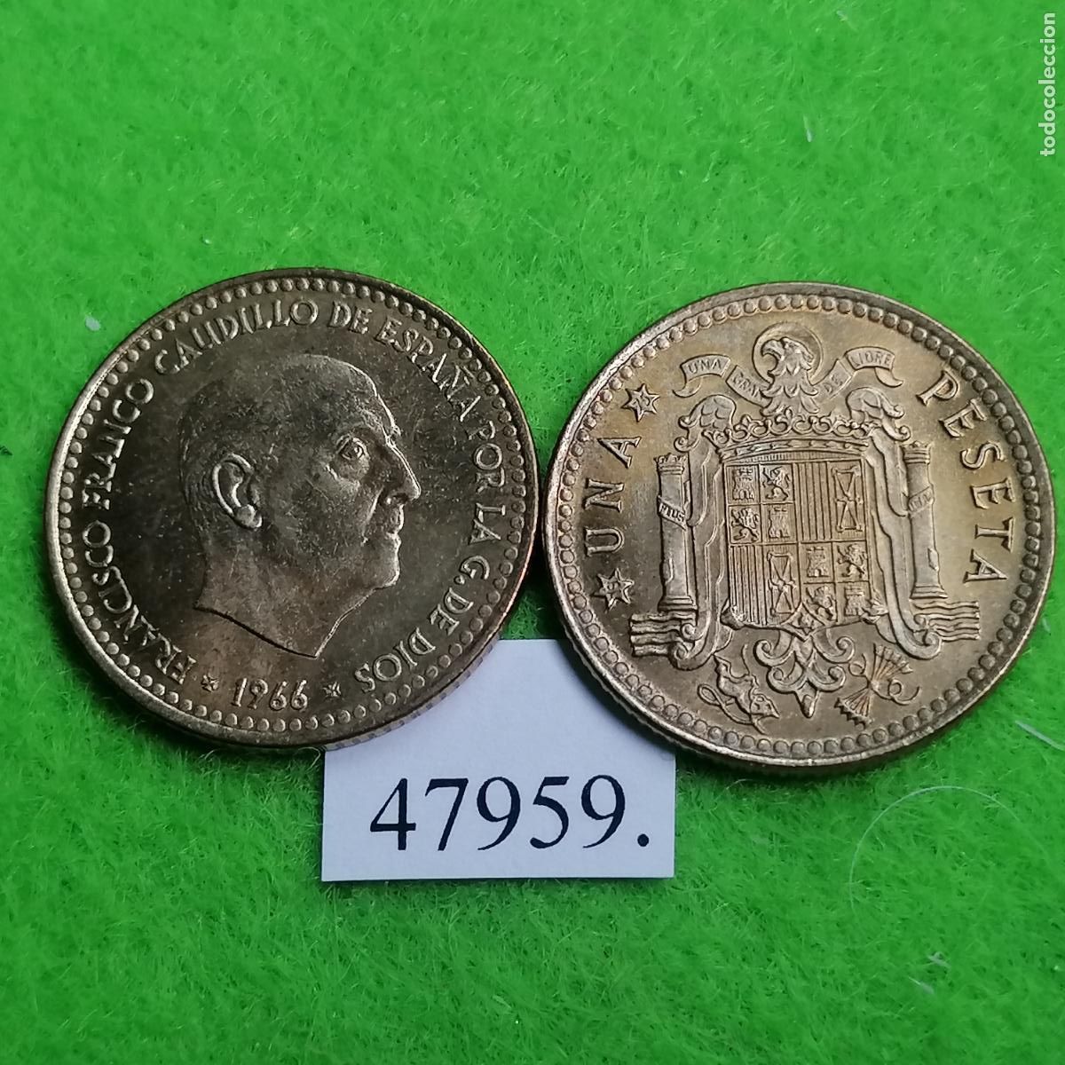 Monedas Franco: Espa&ntilde;a, 1 peseta 1966 75, una moneda, Franco, 47959 2