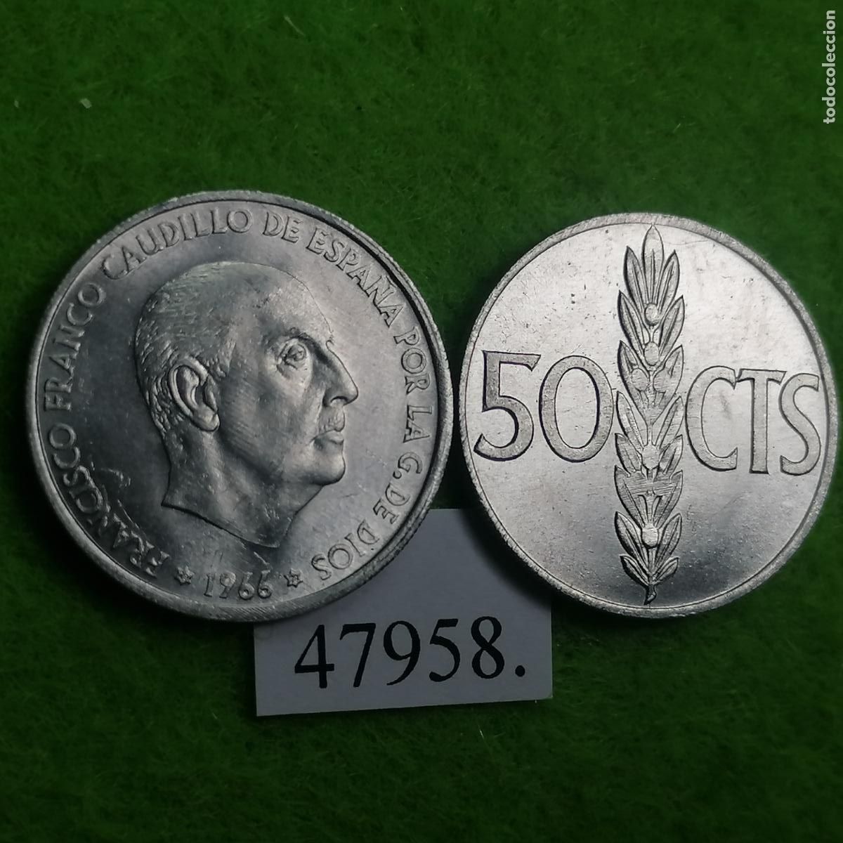 Monedas Franco: Espa&ntilde;a, 50 c&eacute;ntimos 1966 72, una moneda, Franco, 47958 2