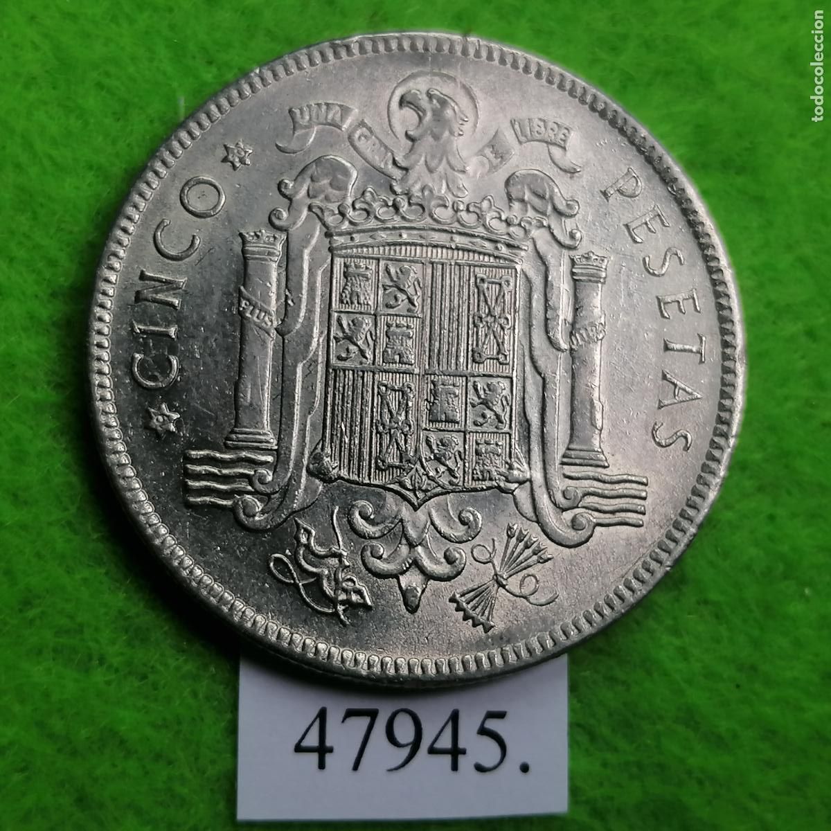 Monedas Franco: Espa&ntilde;a 5 pesetas 1949 50, Franco