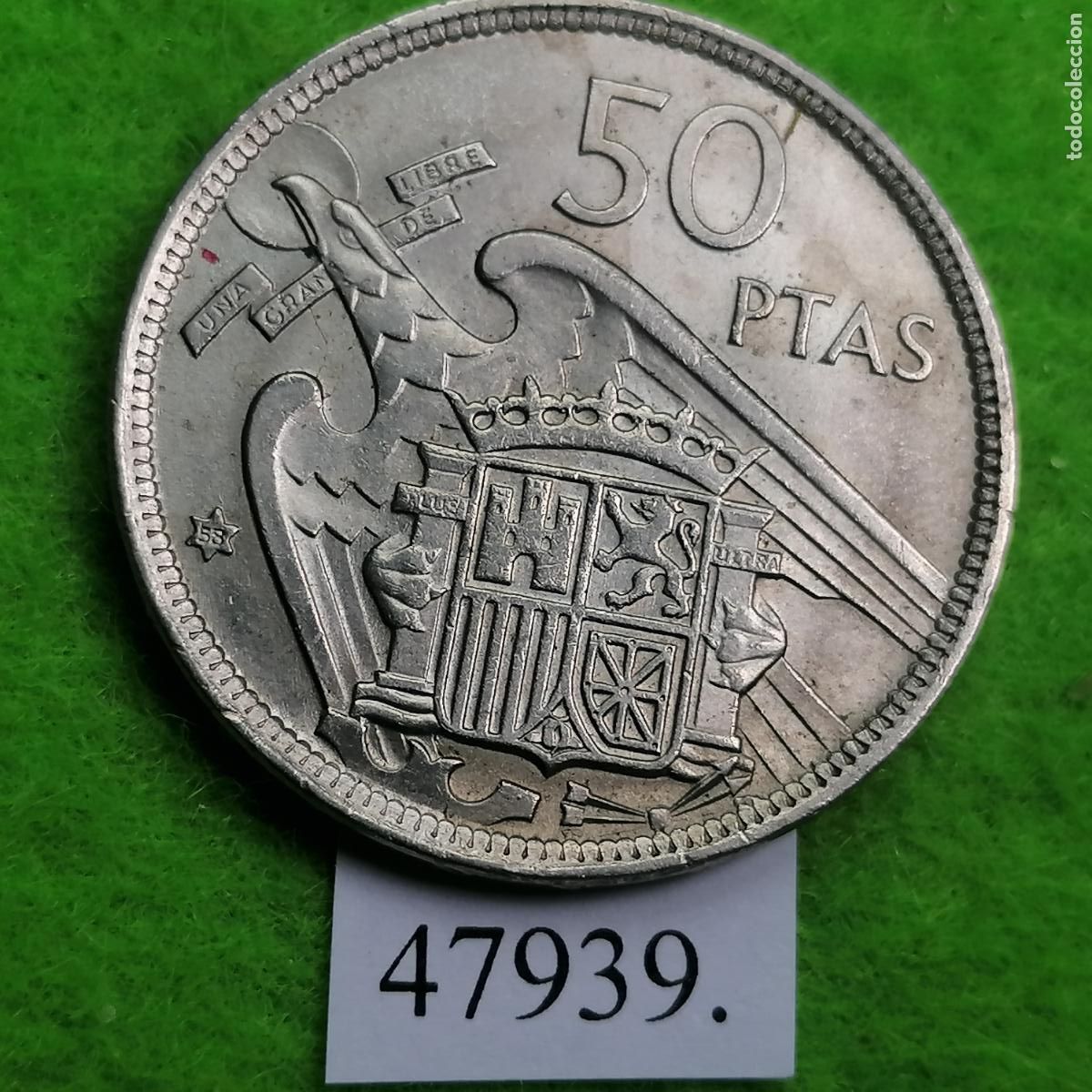 Monedas Franco: Espa&ntilde;a 50 pesetas 1957-58, Franco