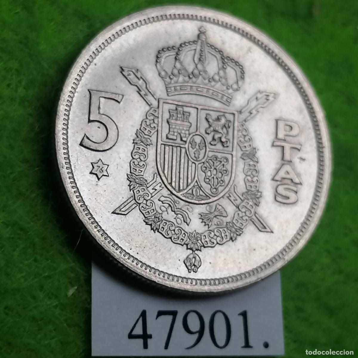 Monedas Franco: Espa&ntilde;a 5 pesetas 1975 76, Juan Carlos I, 1⁰