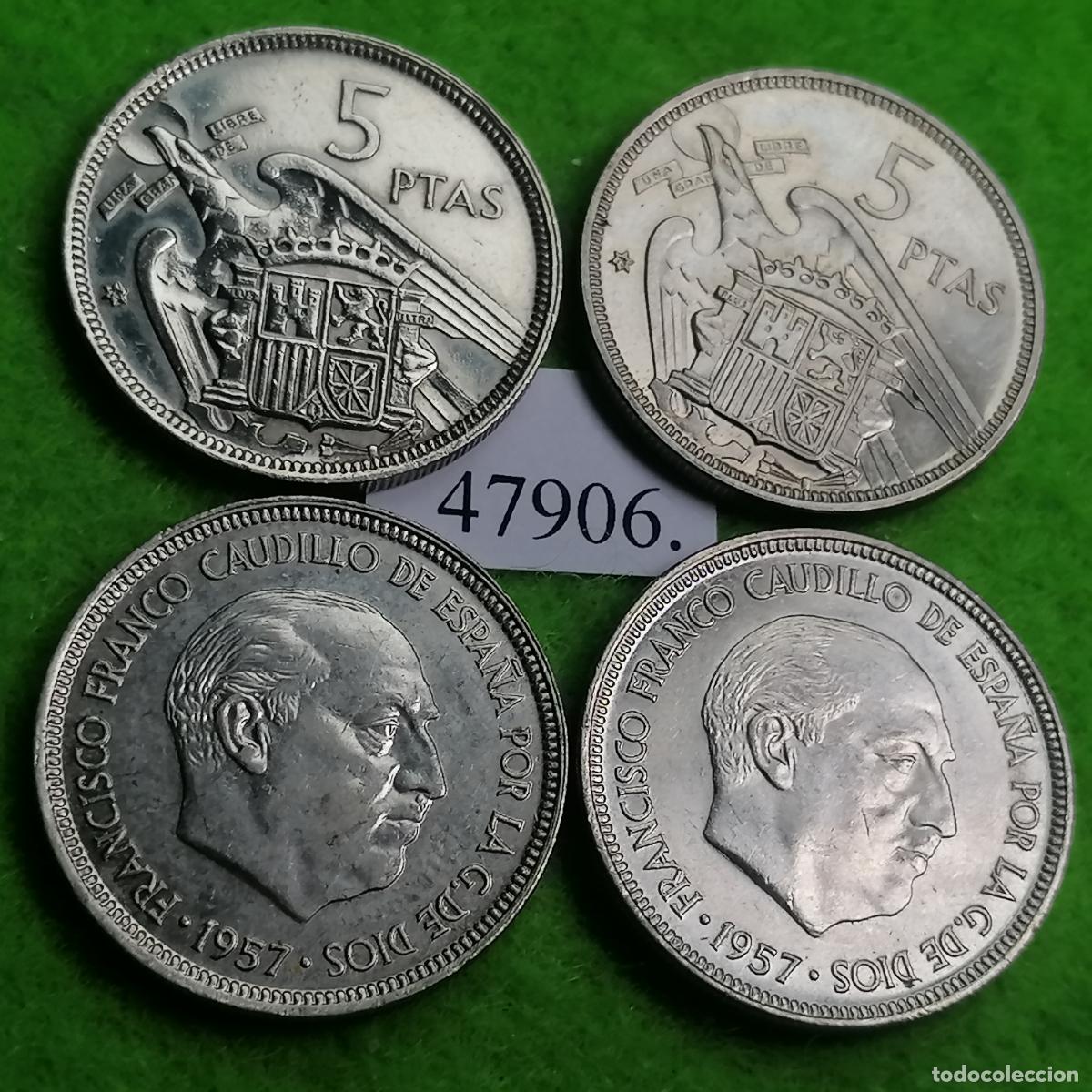 Monedas Franco: Espa&ntilde;a 5 pesetas 1957 75, una moneda, Franco , 47906 10