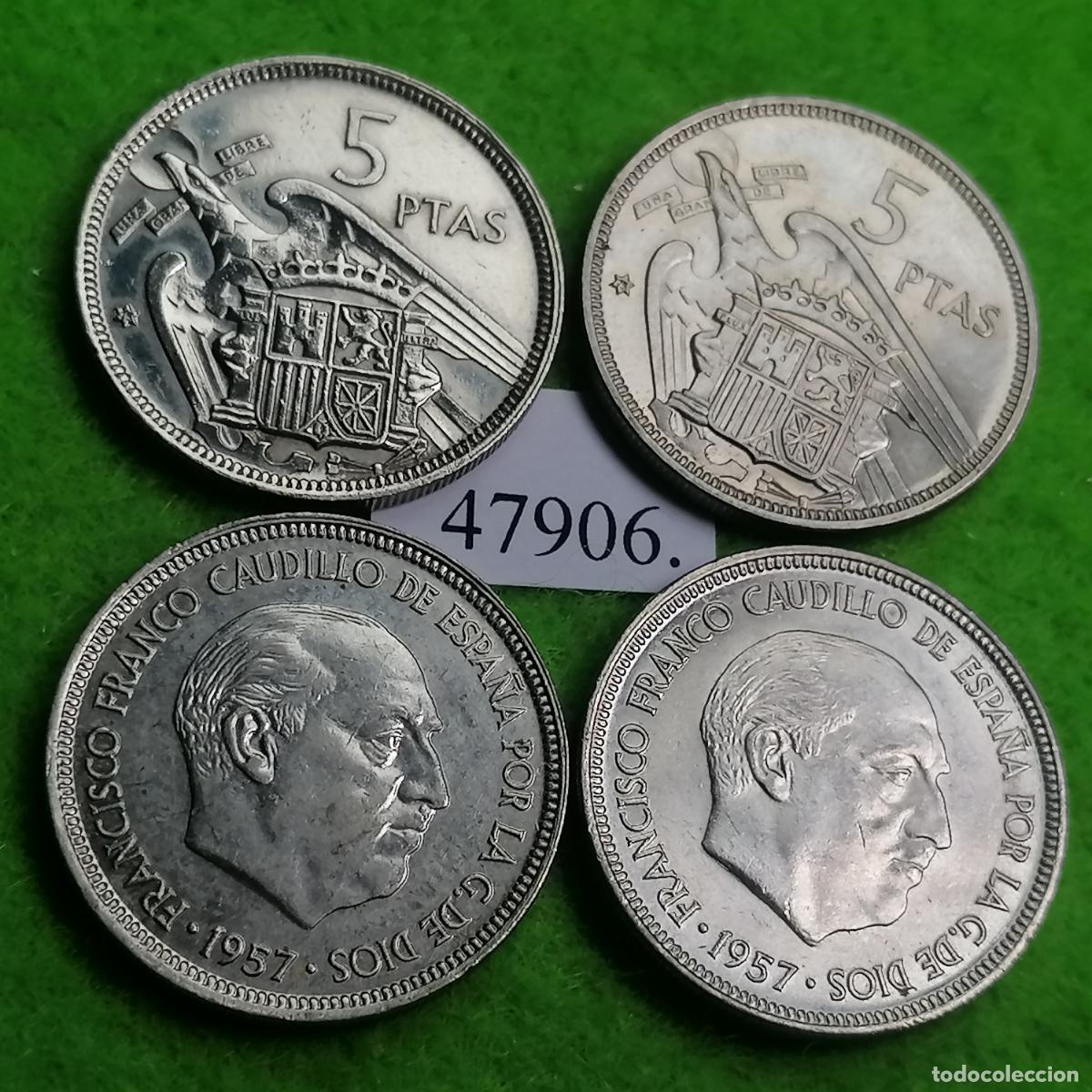 Monedas Franco: Espa&ntilde;a 5 pesetas 1957 75, una moneda, Franco , 47906 11