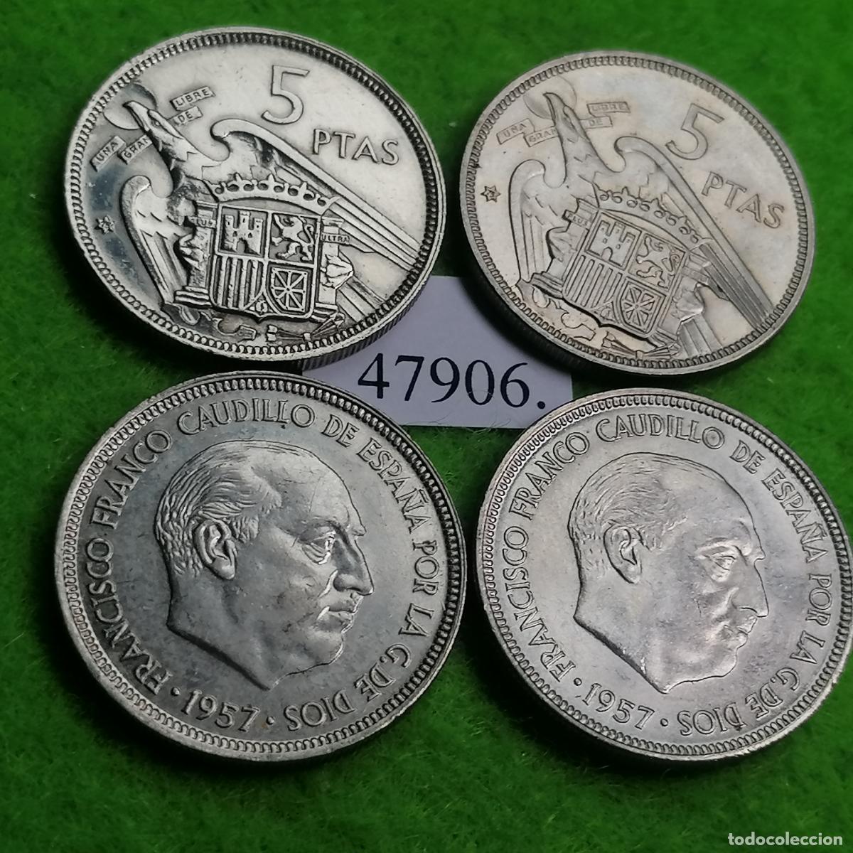 Monedas Franco: Espa&ntilde;a 5 pesetas 1957 75, una moneda, Franco , 47906 14