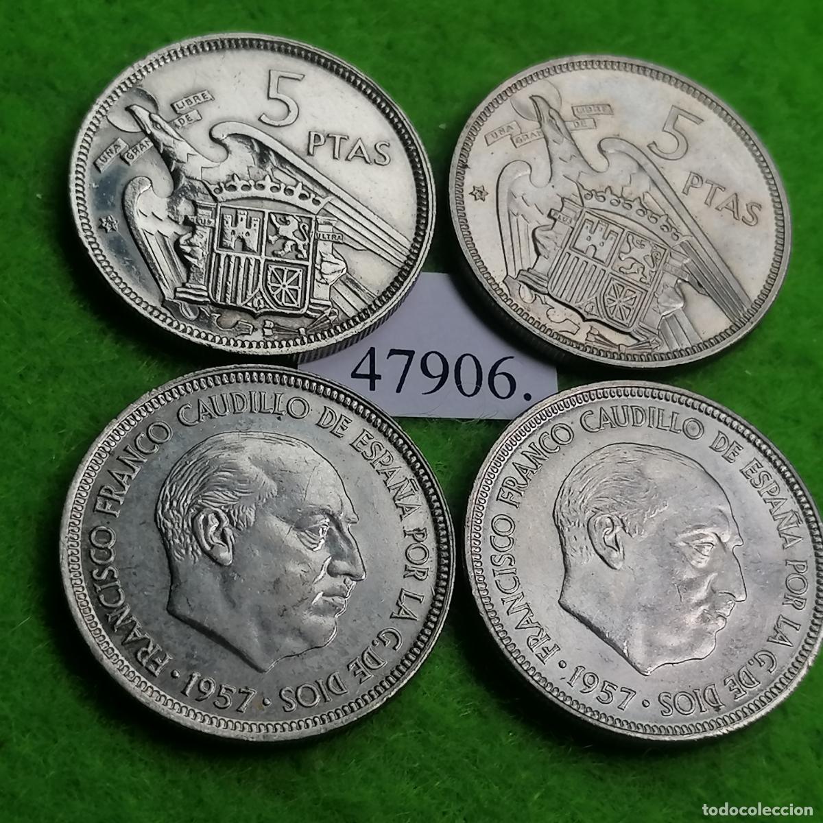 Monedas Franco: Espa&ntilde;a 5 pesetas 1957 75, una moneda, Franco , 47906 16