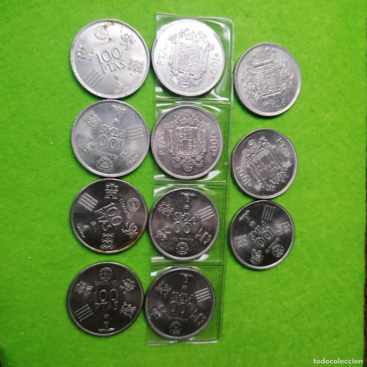 Monedas Franco: Espa&ntilde;a lote 11 monedas de 100 pesetas, Juan Carlos I, 1&deg;, 12841